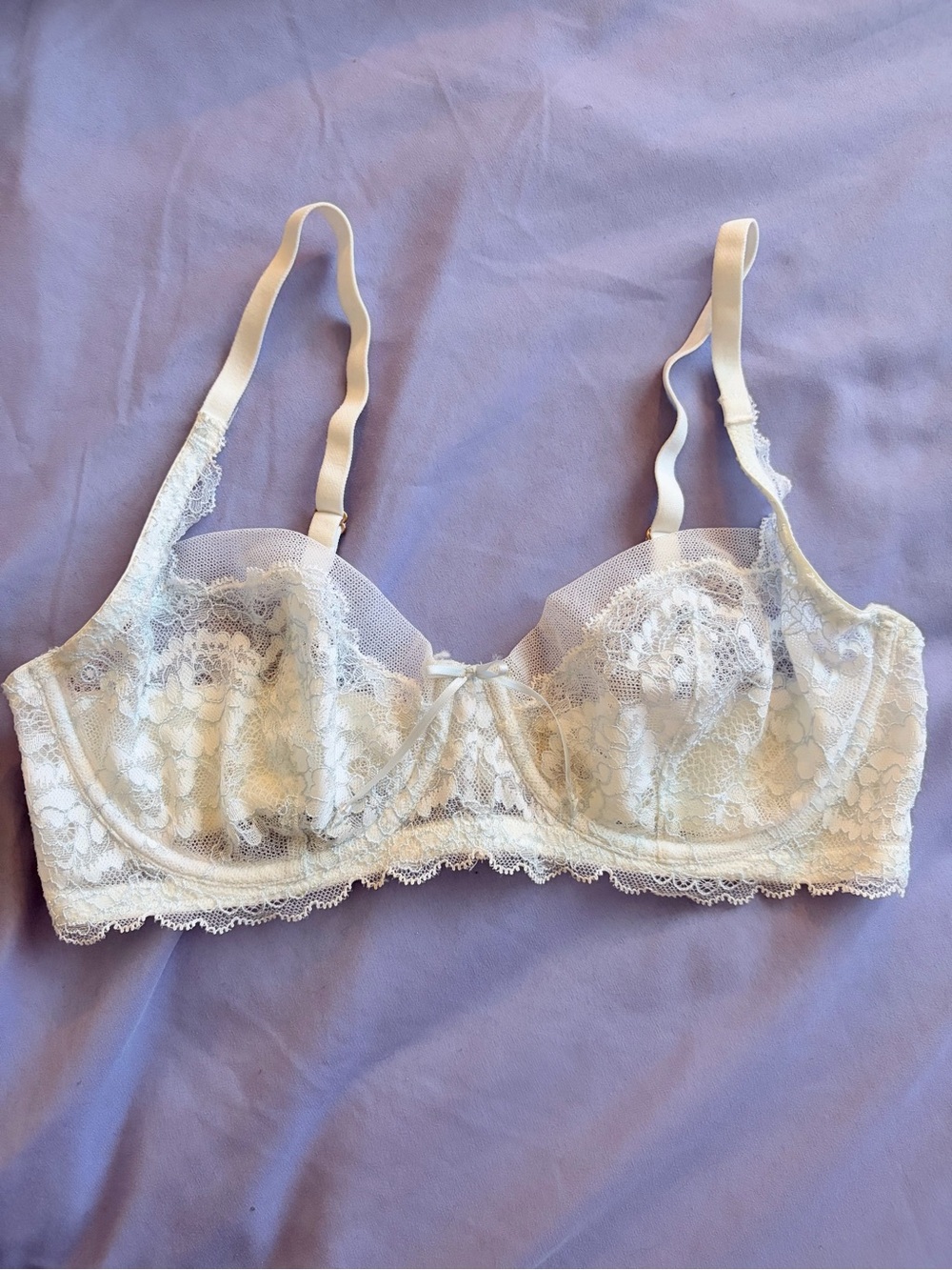 Delicate White Lace Bra